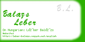 balazs leber business card